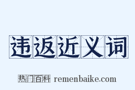 违返近义词是什么意思的图片